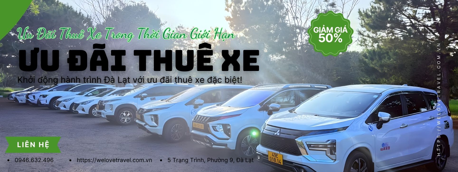 dịch vụ cho thuê xe du lịch Đà Lạt