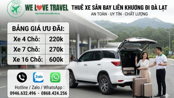Cho thuê xe sân bay liên khương đi đà lạt -welovetravel